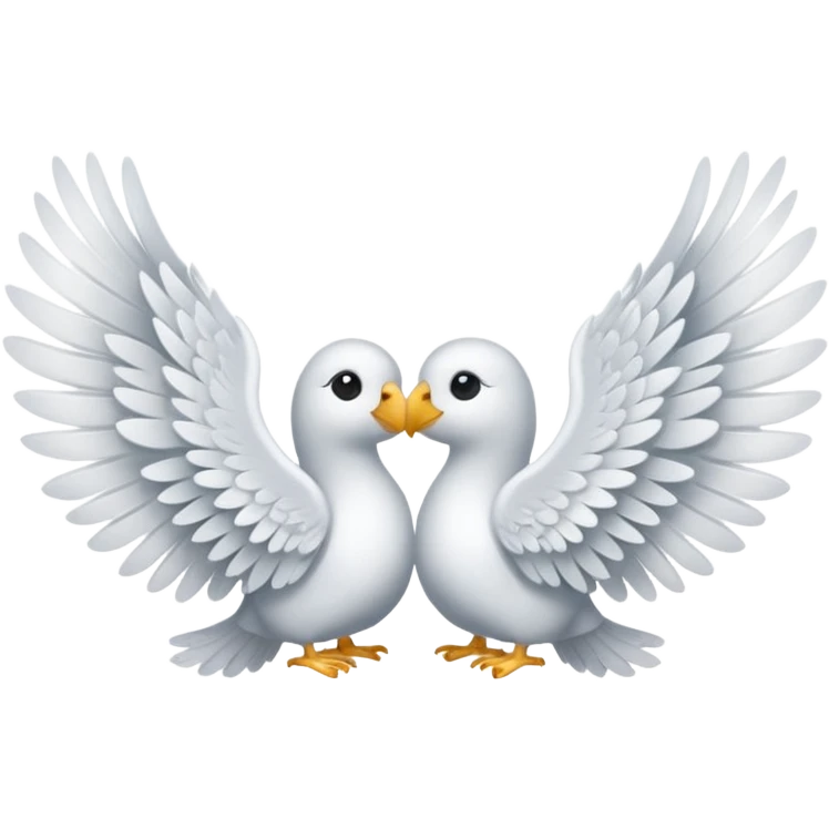 Two white wings together emoji