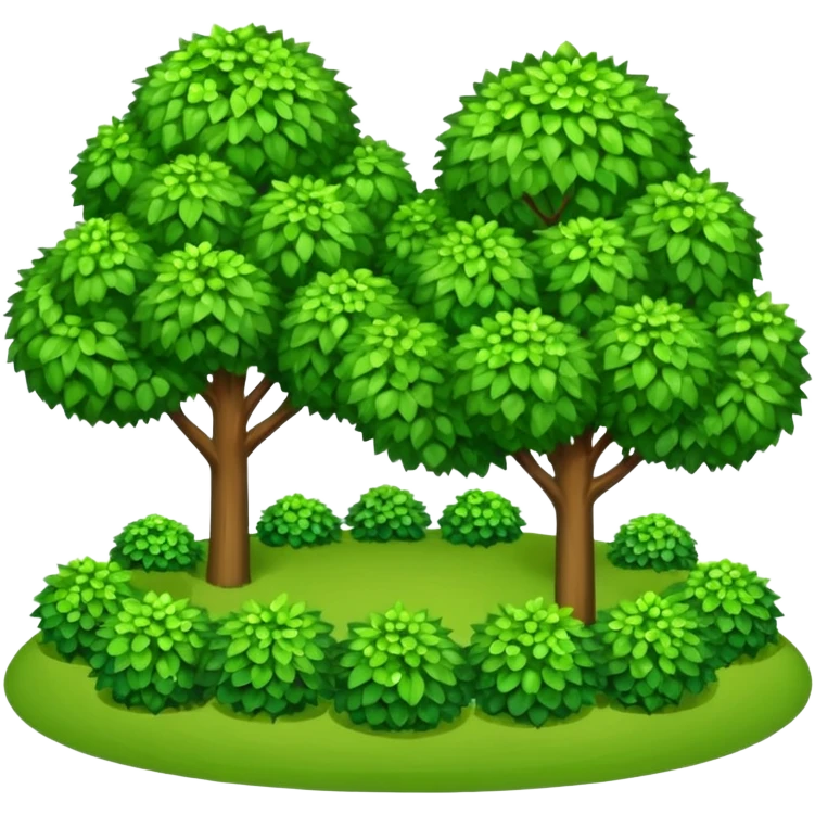shrubs in a large, spacious garden emoji