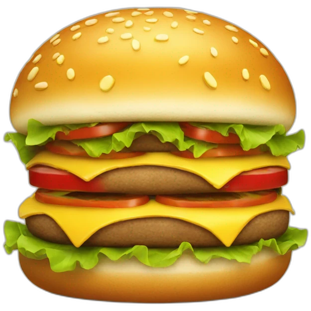 Hamburger with smile emoji