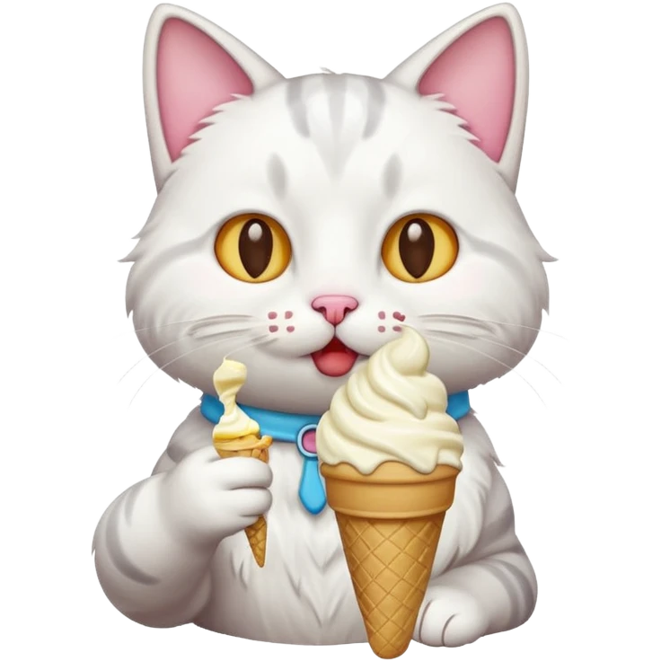 Cat ice cram emoji