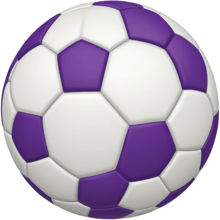 bola de futebol branco e roxa emoji