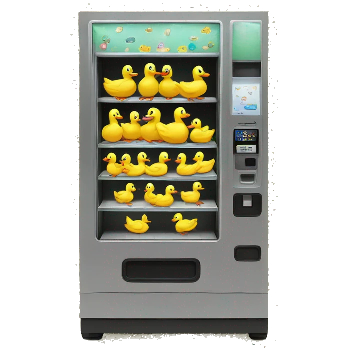 Vending machine full of ducks emoji