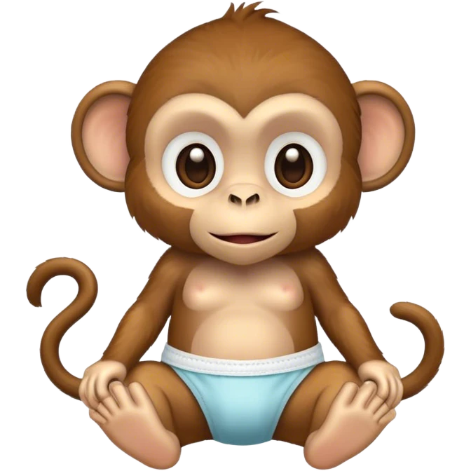 a monkey in a diaper emoji
