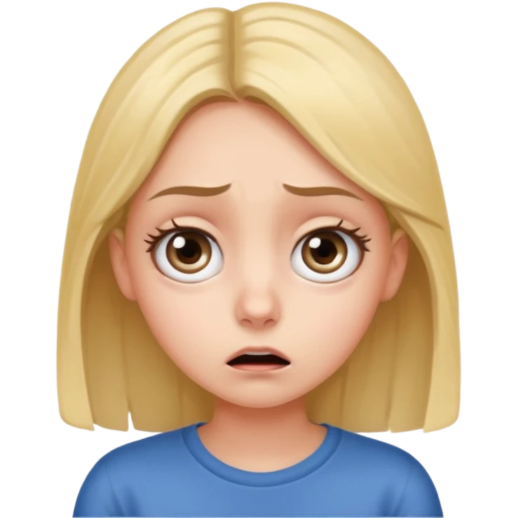 Confused and stressed girl emoji
