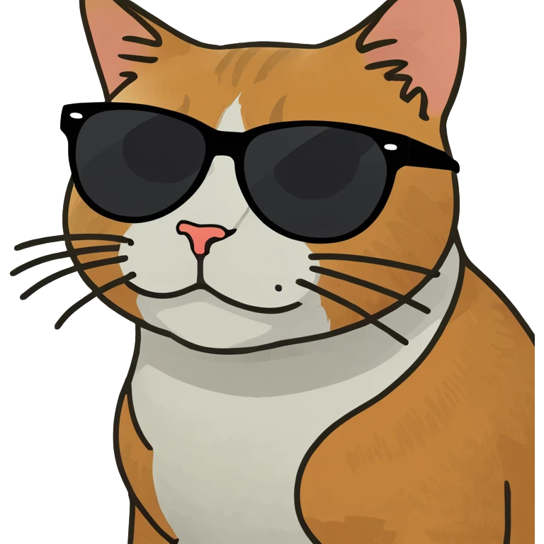 Cat with sunglasses emoji