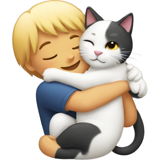 hug and cat emoji