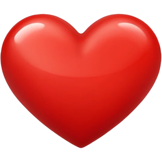 red heart, classic, glossy emoji