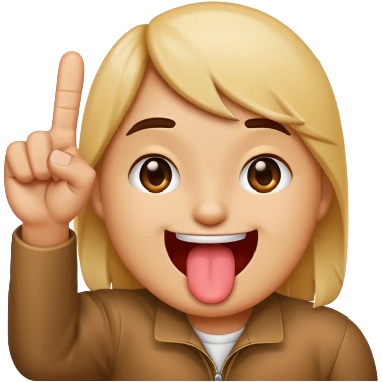 Orta parmak çeken göz kirpmis dilini çıkaran emoji emoji