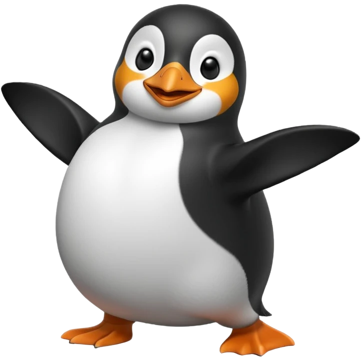 a man flips a penguin emoji