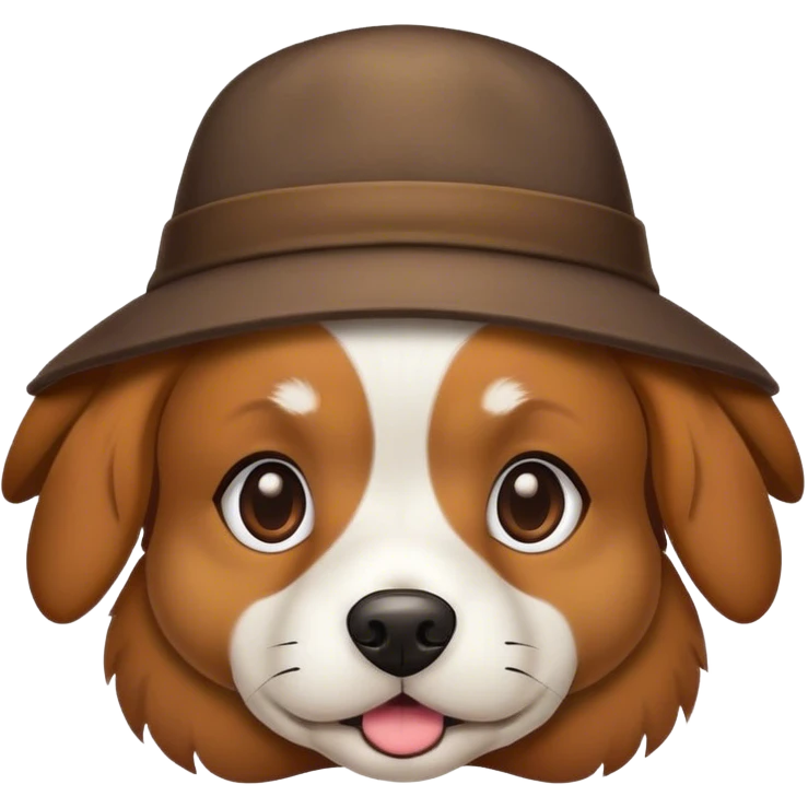 Dog wearing a hat emoji