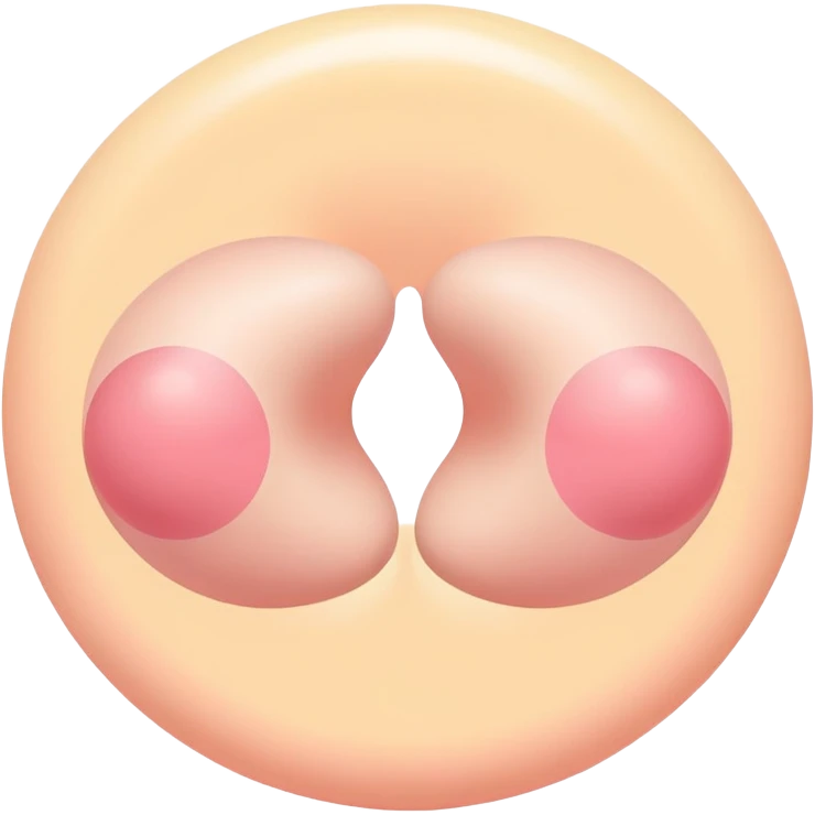 playful and abstract depiction of two round shapes suggestive of boobs, no explicit detail emoji