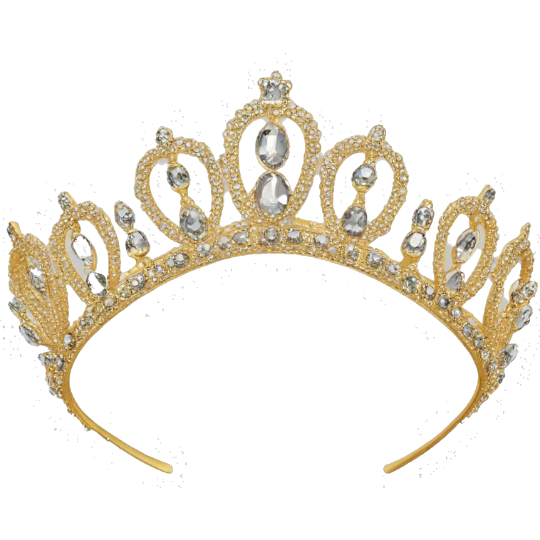 british queen tiara gold crystals emoji