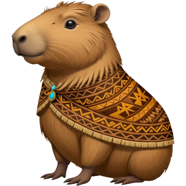 Capybara with inca cloth emoji