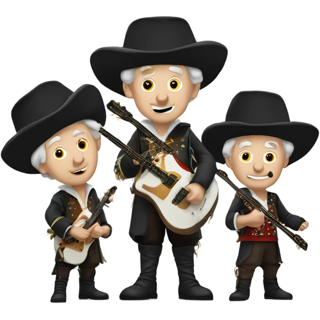 Three musketeer white seniors rock band emoji