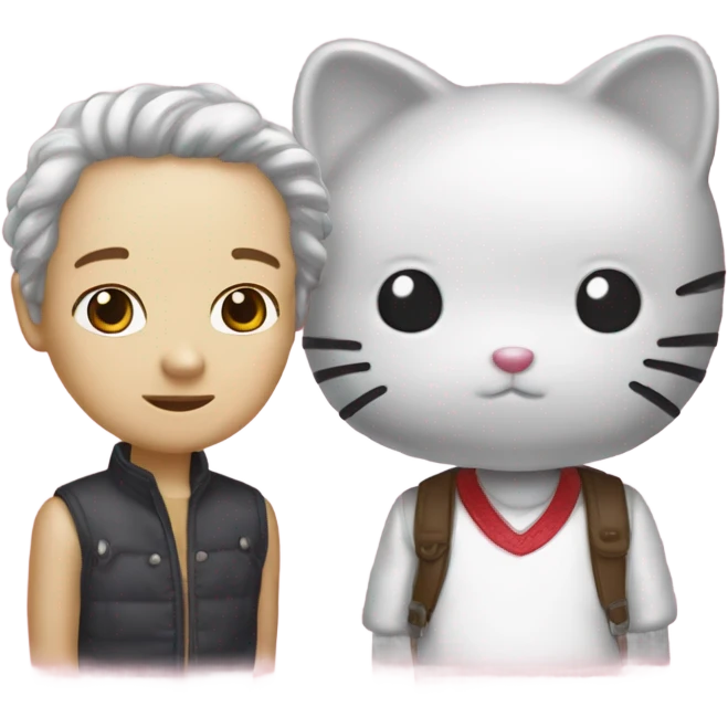 Hello Kitty And Dear Daniel Heads emoji