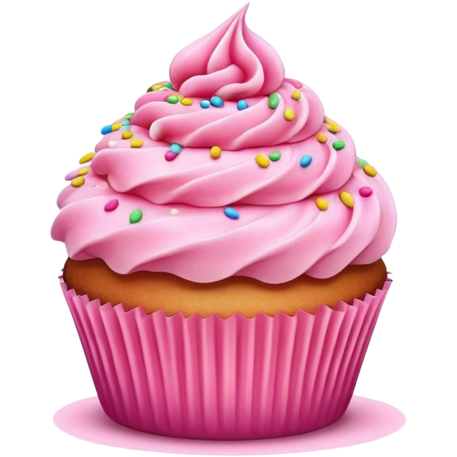 Cupcake with pink icing emoji