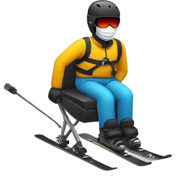 Handicap with mask ski  emoji