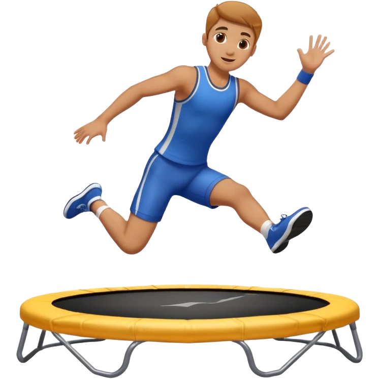 Person jumping on tramp emoji