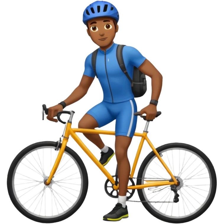Urban Bike Courier black man  emoji