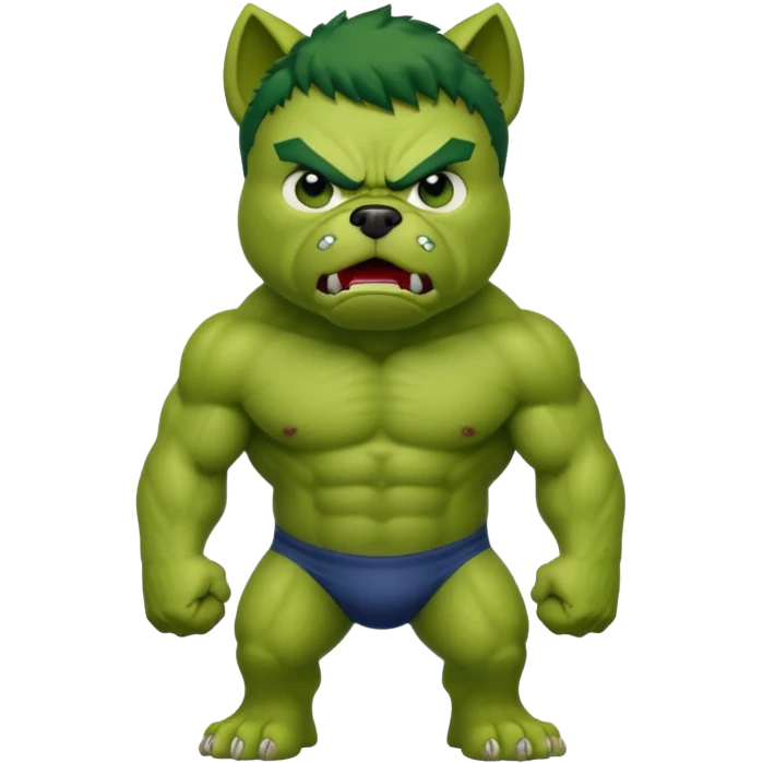 Hulk dog emoji