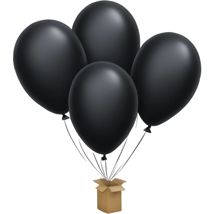 black balloons  emoji