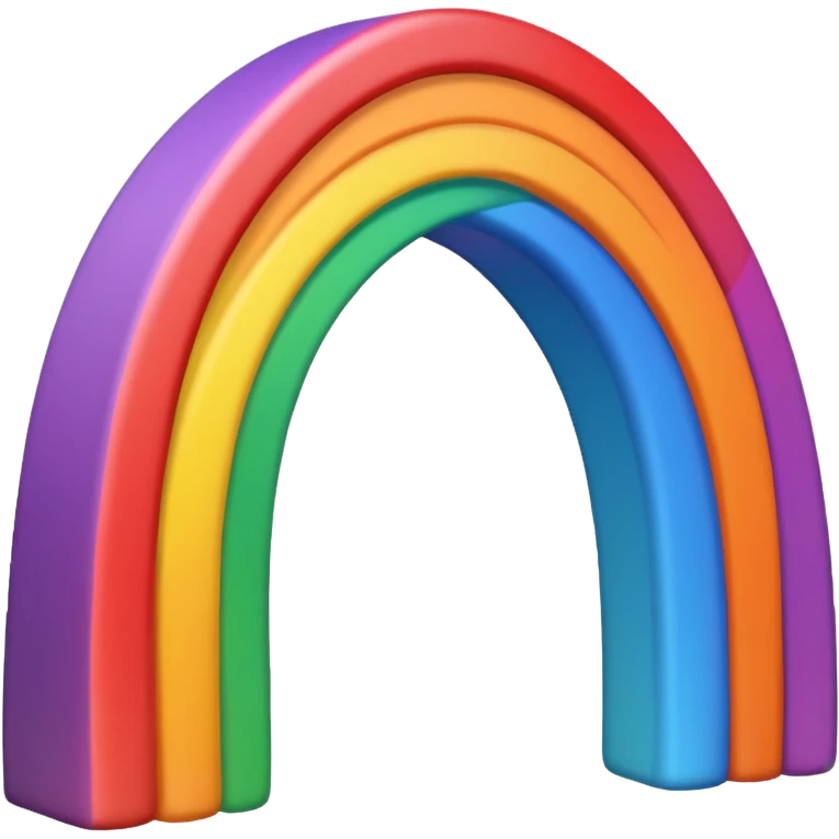 Rainbow extending beyond the frame emoji
