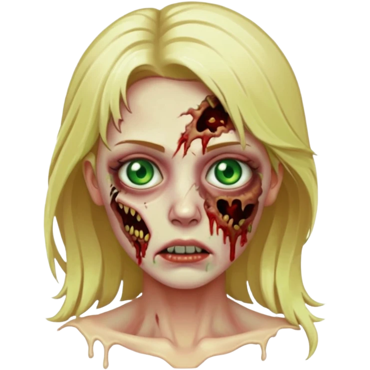 Zombie blonde pfp emoji