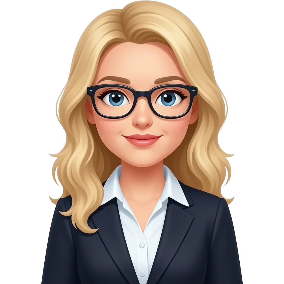 office woman beautiful blonde with dress. no glasses emoji