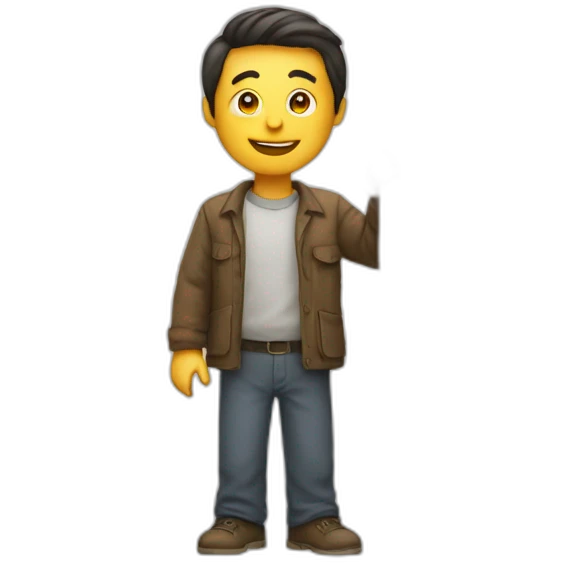 Man holding a placard with the number 4 emoji