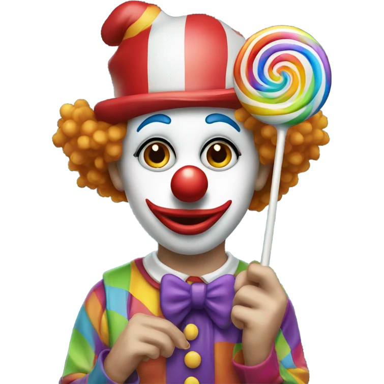 clown with a lollipop emoji