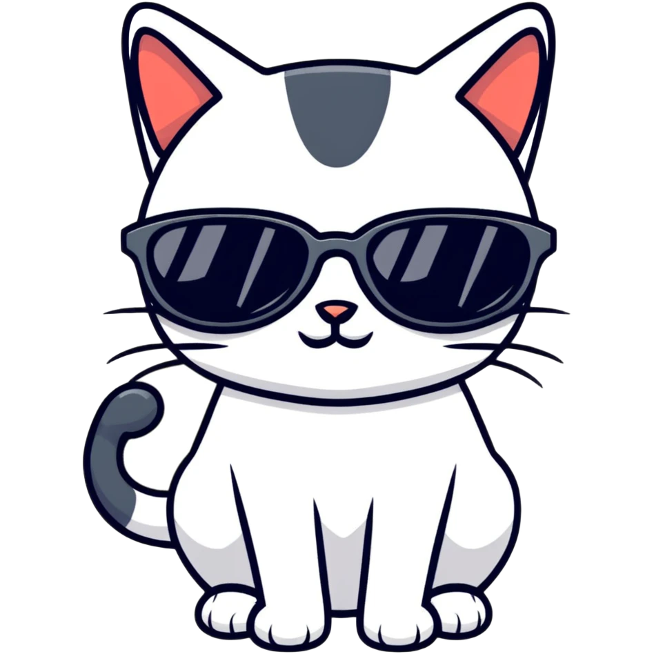Cat with sunglasses emoji