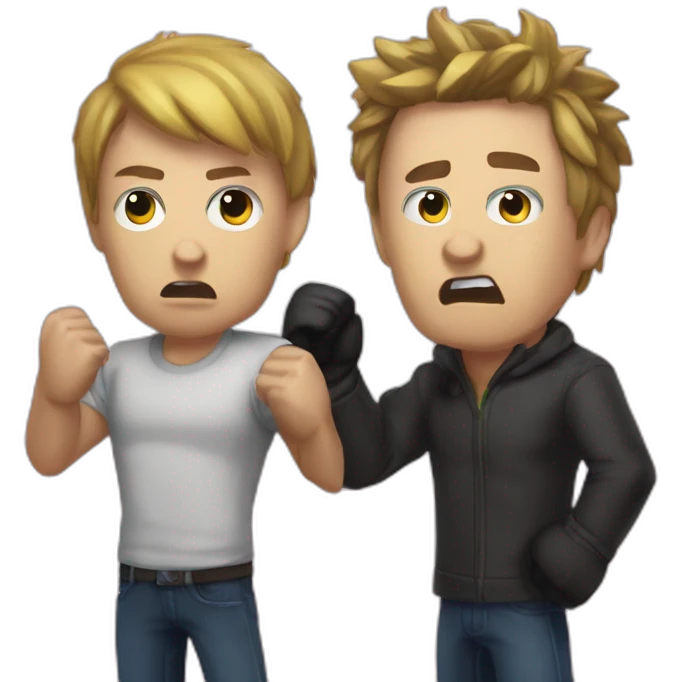 Geoff Keighley fighting Angry Joe emoji