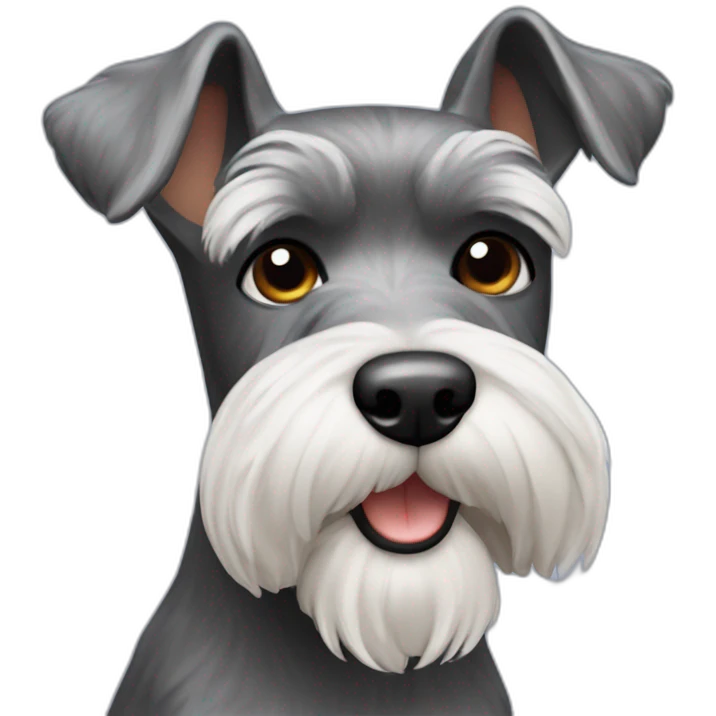 miniature schnauzer dog emoji
