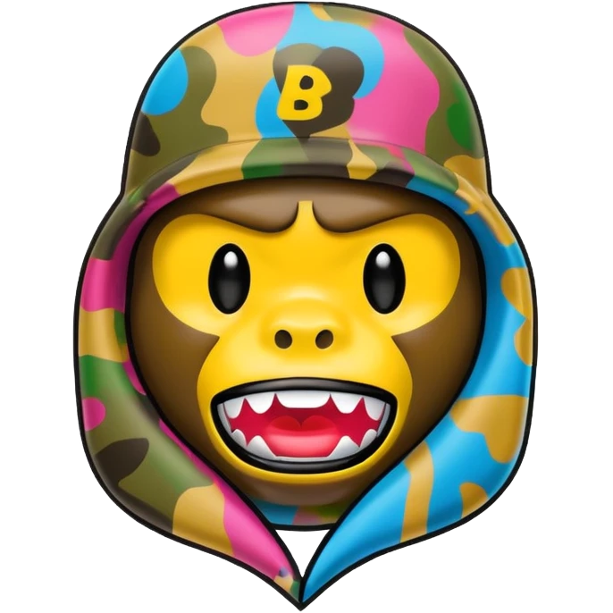 Сделай логотип Bape emoji