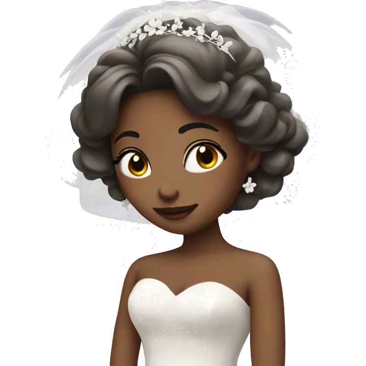 Bridal dreamy girl with closed eyes emoji