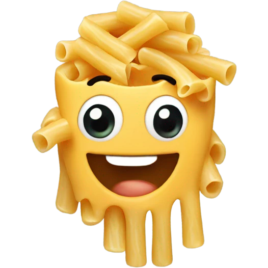 Cheesy pasta cute face  emoji