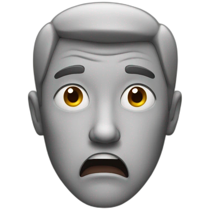 scared man emoji