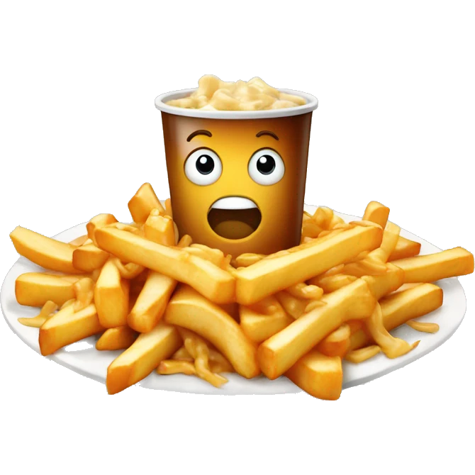 Poutine qui mange de la poutine  emoji