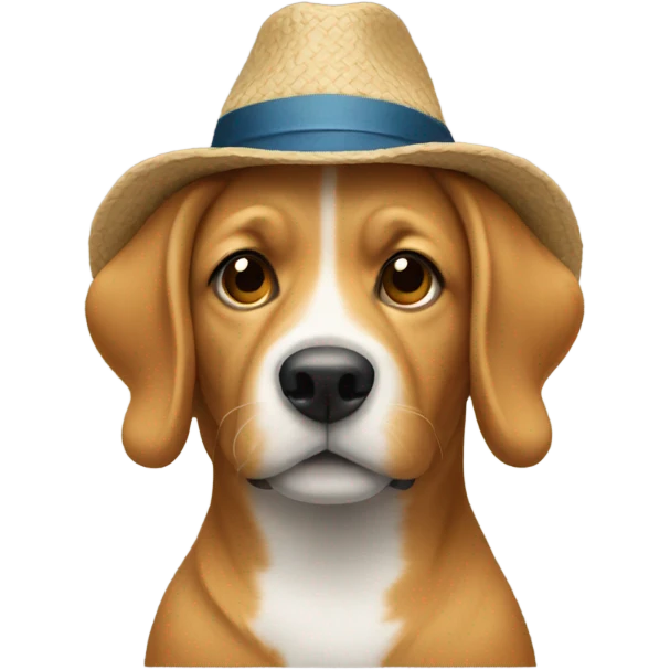 dog wearing a hat emoji