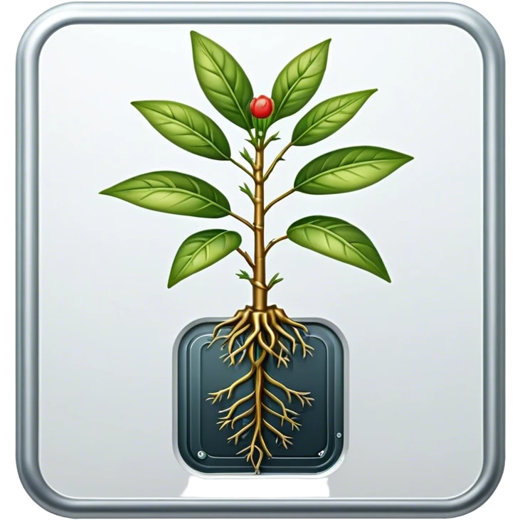 plant that grows from microchip emoji