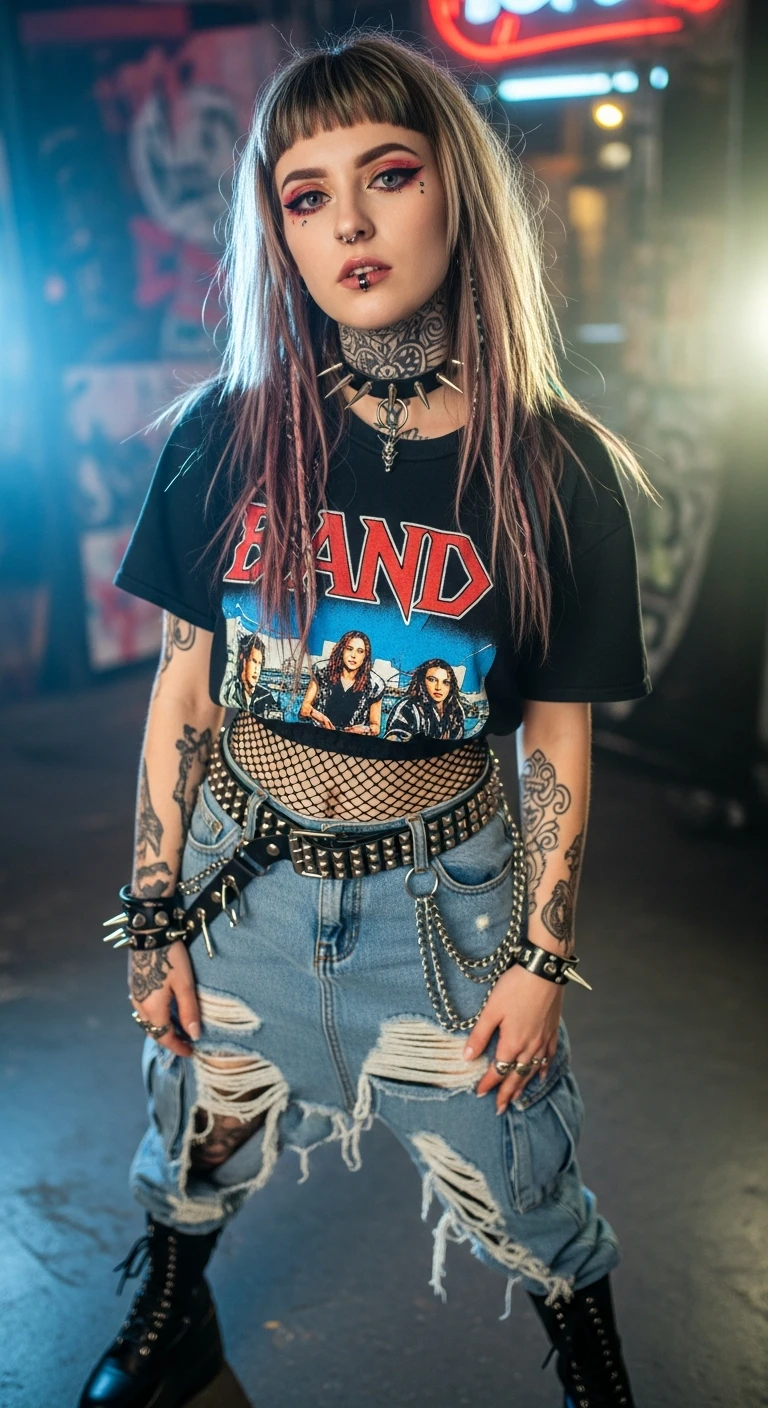 я создаю ИИ блогера, сгенерируй очень красивую девушку в полный рост (должно быть видео ее лицо и тело)
на вид ей должно быть лет 19, стиль альтушка, вес 50-55 кг, девушка должна занимать весь кадр на изображении emoji