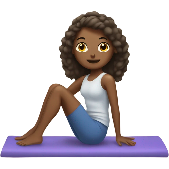 Girl doing Pilates emoji