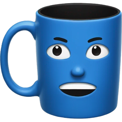 blue coffee mug emoji