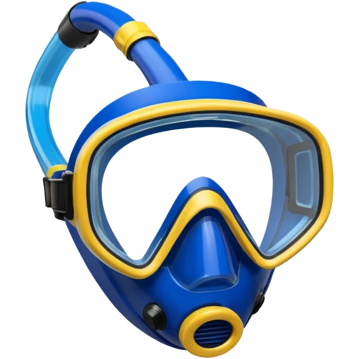 black and blue Snorkel mask emoji