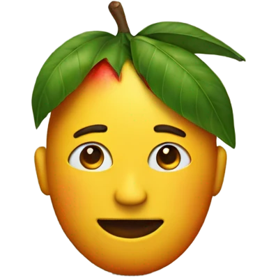 Man with a mango for a head  emoji