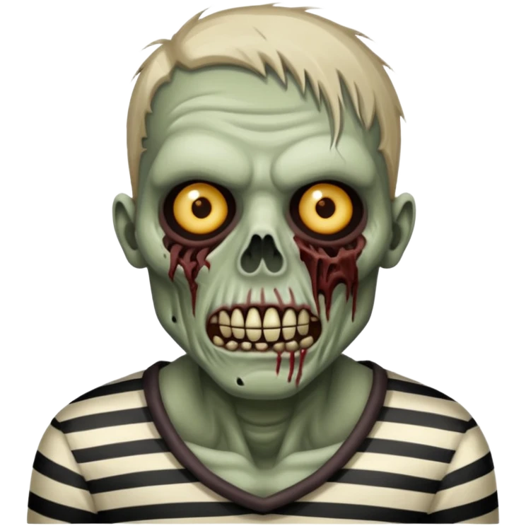 big zombie in stripe emoji