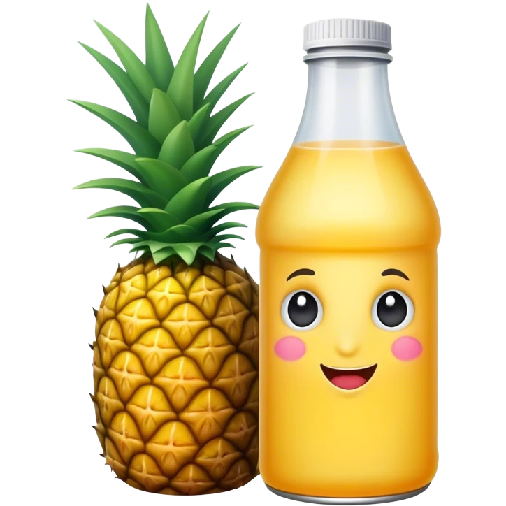 Pineapple juice bottle emoji