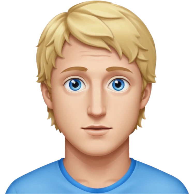 Logan Paul with blue eyes emoji
