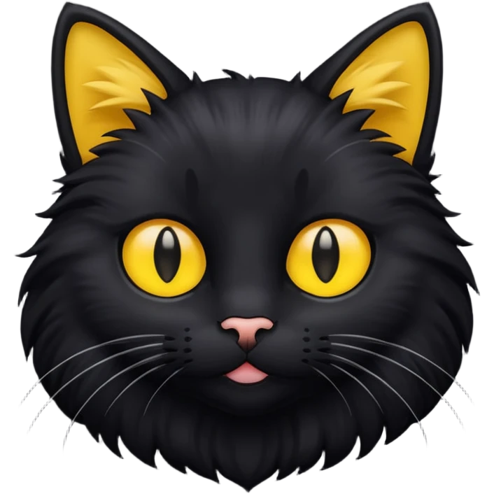 GATO NEGRO Y GATO AMARILLO emoji