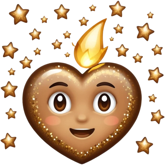 glitter cheap brown emoji